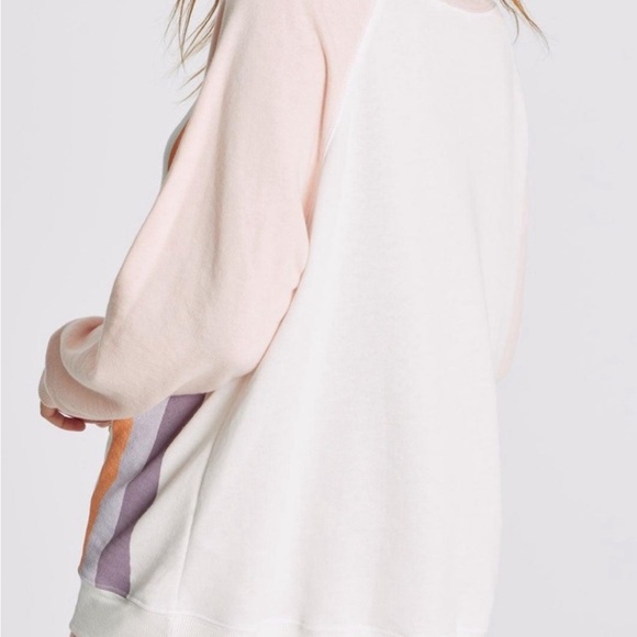 NEW WildFox Grapefruit Striped Long Sleeve Sweatshirt - Picture 5 of 7